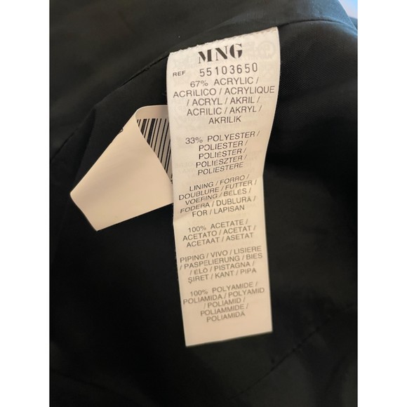 MNG by Mango Tweed Jacket red/black -Sz 8 - Picture 4 of 5